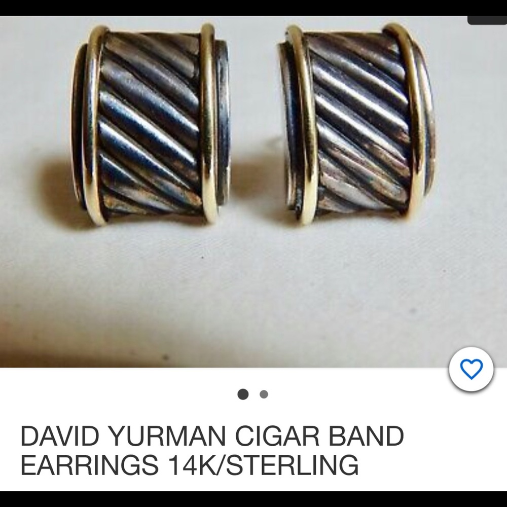 David Yurman Clip on Earrings Cigar Band